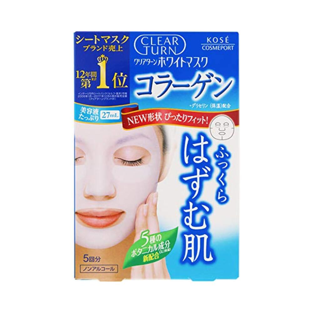 KOSE 콜라겐 마스크팩 화이트 5매입