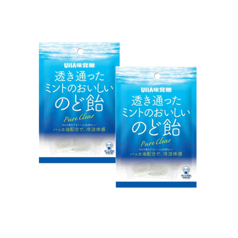 UHA 미각당 투명한 민트 목캔디 2개 세트