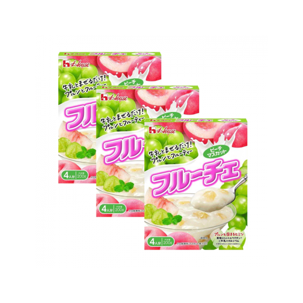 하우스식품 젤리 복숭아 무스카트 200g 3개 세트