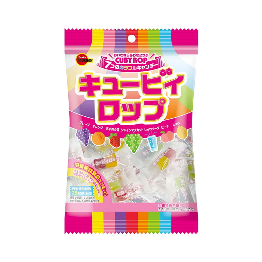 부르봉 과일 캔디 큐비롭 사탕 100g