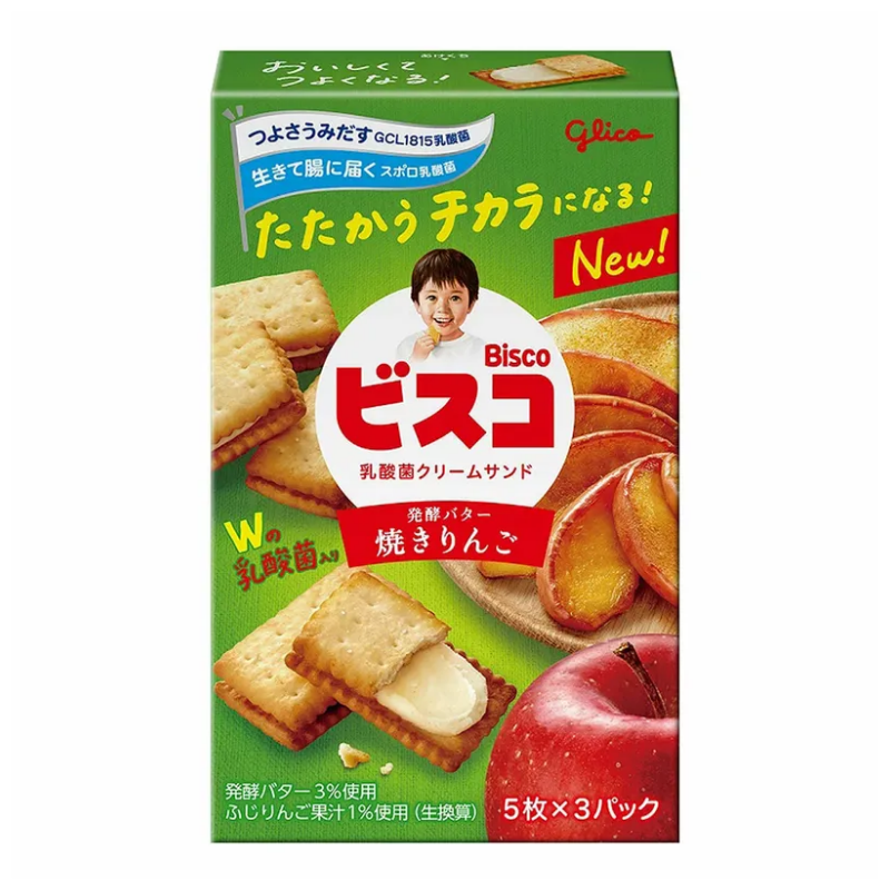 에자키 글리코 크림 샌드 쿠키 구운 사과맛