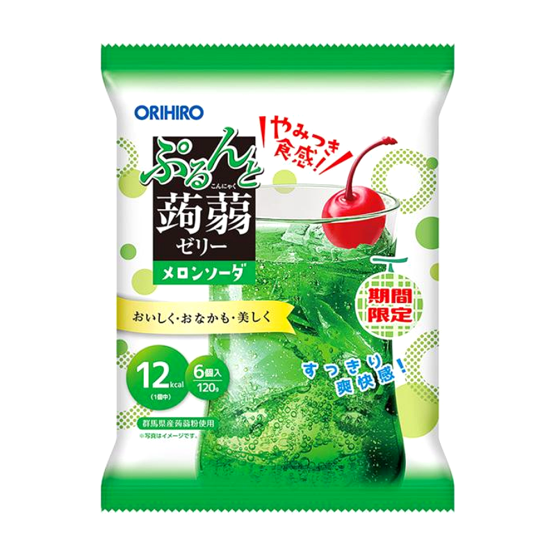 오리히로 곤약젤리 파우치 메론 소다맛 6개입