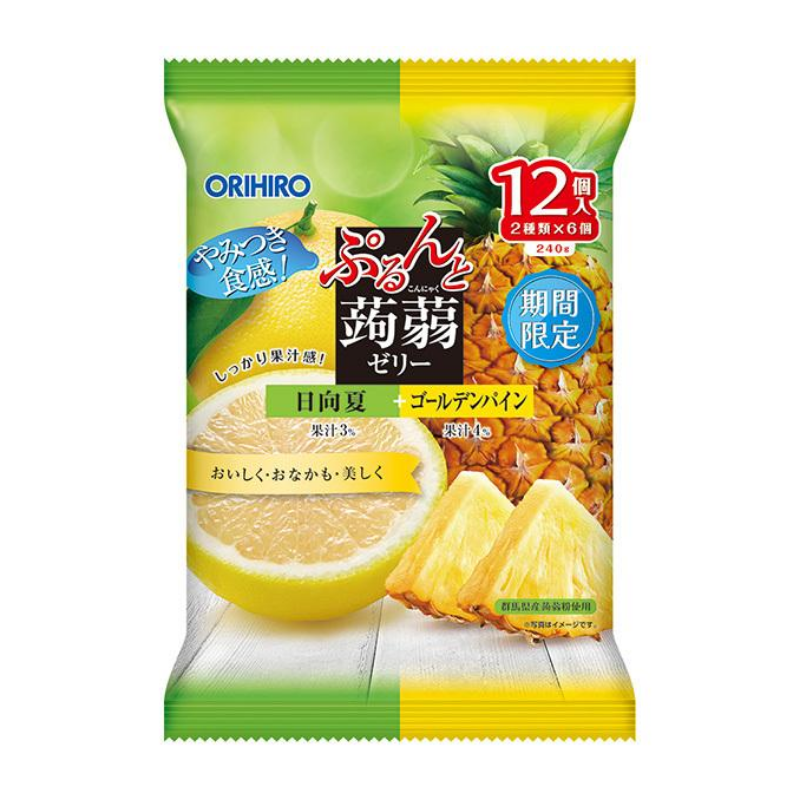 오리히로 곤약젤리 파우치 히나타 여름 골든 파인맛 12개입