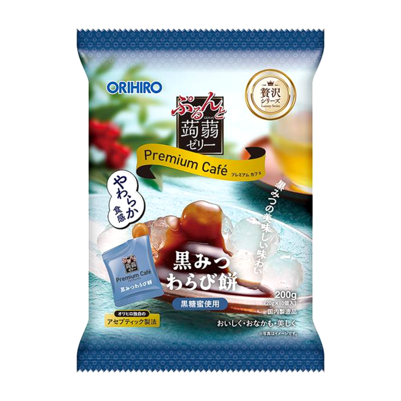 오리히로 곤약젤리 프리미엄 카페 쿠로미쓰 와라비모찌 흑당맛 10개입