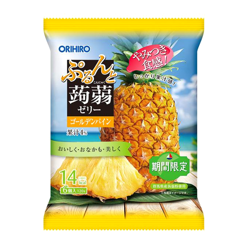 [기간한정] 오리히로 곤약젤리 파우치 골든 파인맛 6개입