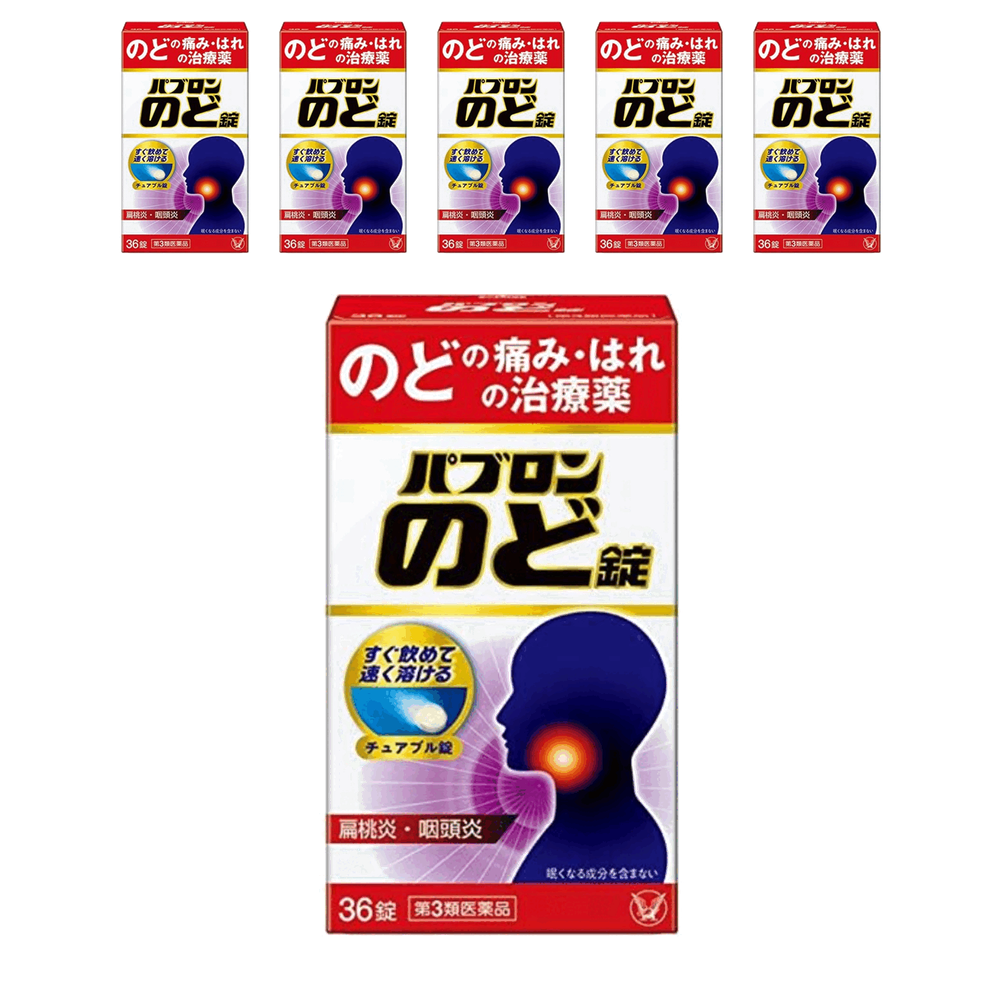 파브론 목 인후통약 36정, 6개 세트
