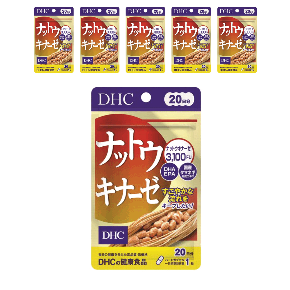 DHC 낫토키나제 3100FU 20일분 20정, 6개 세트