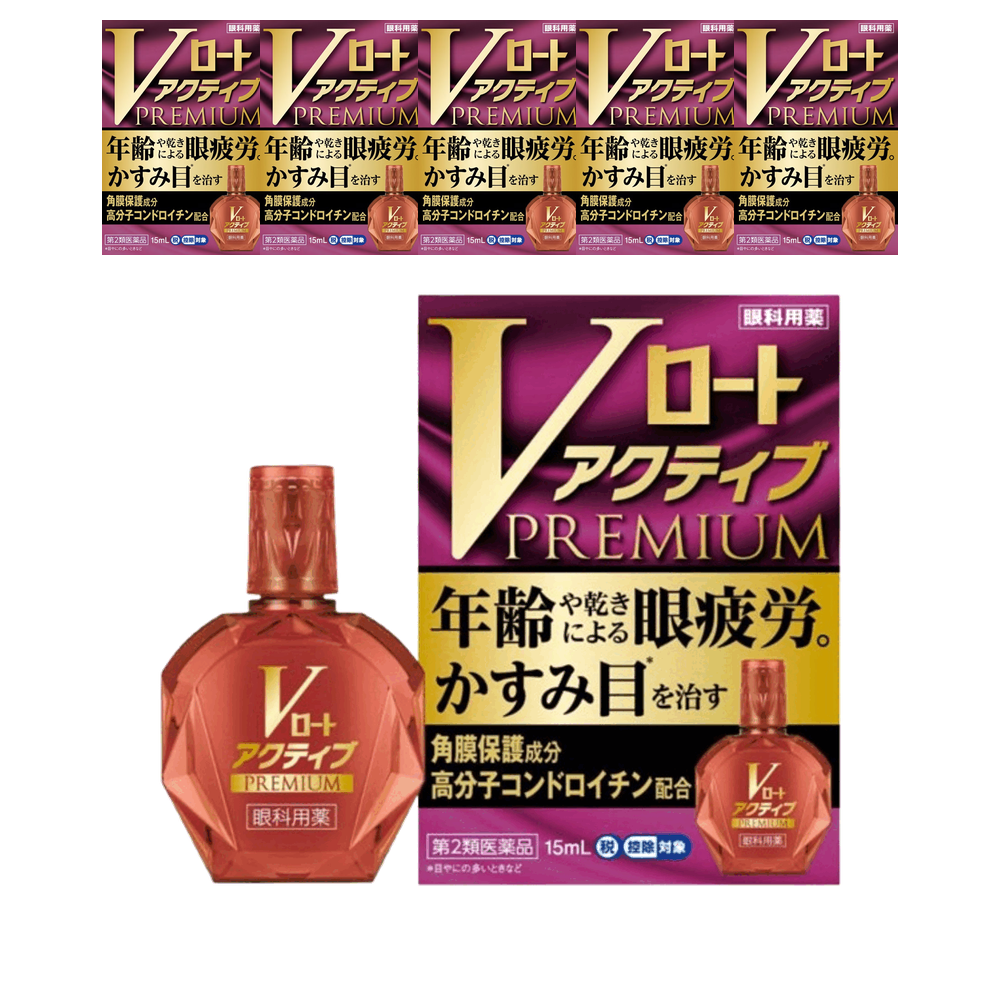 로토 V 액티브 프리미엄 안약 15ml, 6개 세트