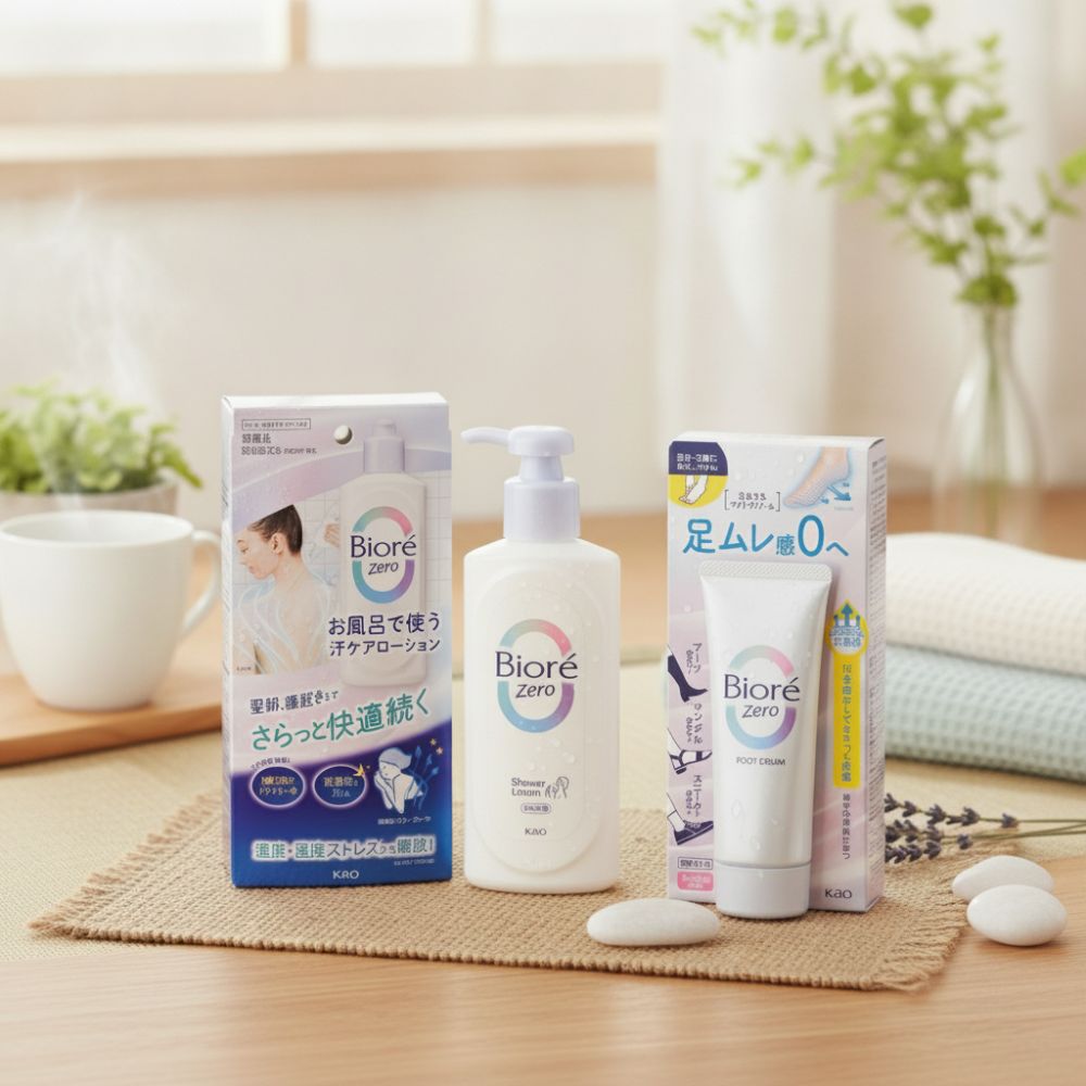여름철 발땀과 끈적임 완벽 해결! 비오레 제로 땀케어 바디로션 & 풋크림 파헤치기